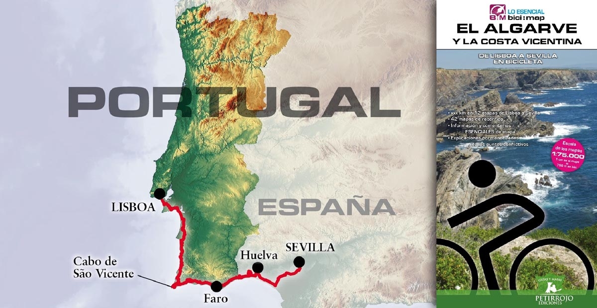 Carreteras mapa de Portugal y España, Portugal, Europa