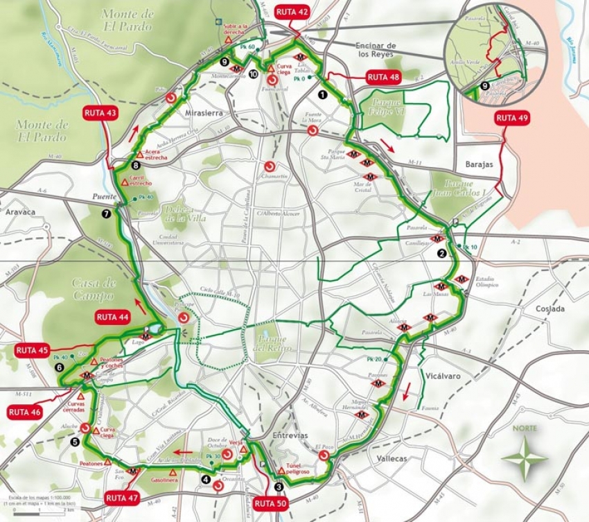 Salir de Madrid en bici